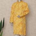 Bright Yellow Cotton Silk Kurta Pyjama Set Men