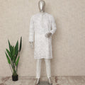 White Cotton Silk Men's Kurta Pajama - D29307