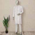 White Cotton Silk Men's Kurta Pajama - D29307