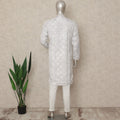 White Cotton Silk Men's Kurta Pajama - D29307