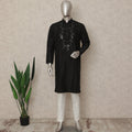 Black Cotton Silk Men's Kurta Pajama - D29305