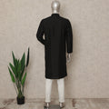 Black Cotton Silk Men's Kurta Pajama - D29305