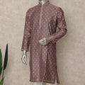 Mauve Purple Cotton Silk Kurta Pyjama Set Men
