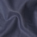 Blue & Grey Glen Check 100% Cotton Shirting Fabric, Classic Multi-Tone Checked Design, 150 cms Width, Origin India-D26623