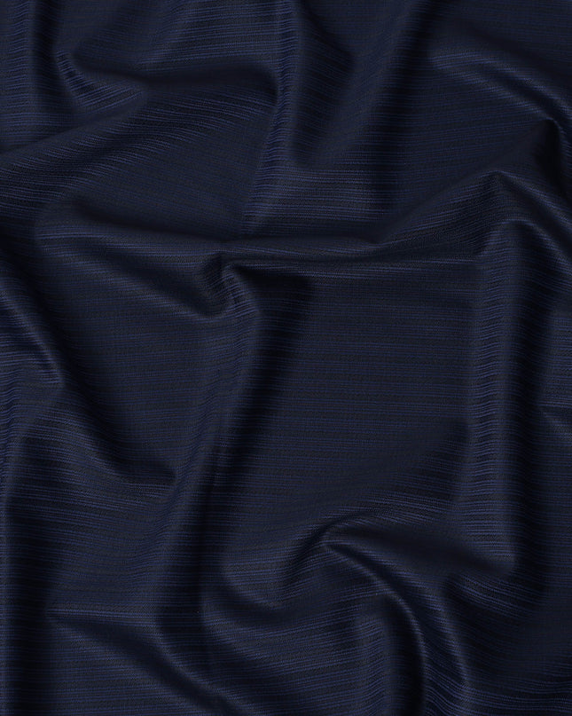 Navy Blue Premium Super 110’s SCABAL English All Wool Suiting Fabric, Width 150 cms, 3.75 Mtrs Cut, Made in United Kingdom-D26783
