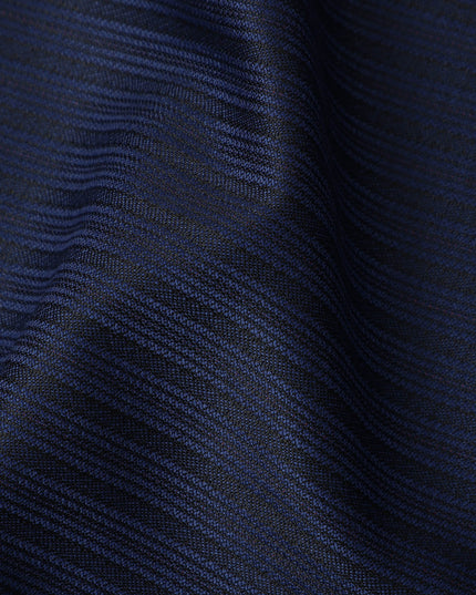 Navy Blue Premium Super 110’s SCABAL English All Wool Suiting Fabric, Width 150 cms, 3.75 Mtrs Cut, Made in United Kingdom-D26783