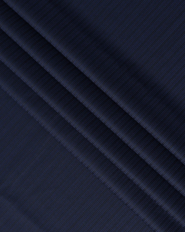 Navy Blue Premium Super 110’s SCABAL English All Wool Suiting Fabric, Width 150 cms, 3.75 Mtrs Cut, Made in United Kingdom-D26783