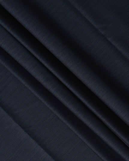 Navy Blue Pinstripe Premium Super 110’s SCABAL English All Wool Suiting Fabric, Width 150 cms, 3.75 Mtrs Cut, Made in United Kingdom-D26782