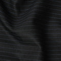 Black Pinstripe Premium Super 100’s SCABAL English Extrafine All Wool Suiting Fabric, Width 150 cms, 3.75 Mtrs Cut, Made in United Kingdom-D26786