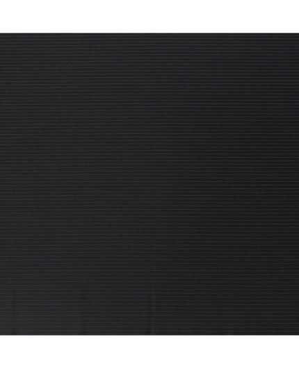 Black Pinstripe Premium Super 100’s SCABAL English Extrafine All Wool Suiting Fabric, Width 150 cms, 3.75 Mtrs Cut, Made in United Kingdom-D26786