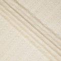 Cream Star-Pattern Beaded Textured Synthetic Blended Fabric, 110 cm Width, Made in India-D26648