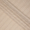 Beige Geometric Sequin and Thread Textured Synthetic Blended Fabric, 110 cm Width, Made in India-D26651