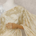Butter Cream Gold French Silk Chiffon Saree 5.5m