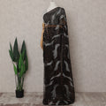 Jet Black Silk Chiffon Saree - D31597