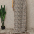 Taupe Beige Premium French Silk Chiffon Saree With Woven Abstract Pattern 5.5 Mtrs Length 110 Cms Width, Made in France and  Blouse Not Included-D27215