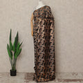 Black Copper Metallic French Chiffon Saree 5.5 Meters Length 110 Cms Width Lightweight Printed Elegant Party Wear Soft Flowy Fabric Premium Quality Without Blouse Piece-D28717 Regal Fabrics