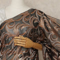 Black Copper Metallic French Chiffon Saree 5.5 Meters Length 110 Cms Width Lightweight Printed Elegant Party Wear Soft Flowy Fabric Premium Quality Without Blouse Piece-D28717 Regal Fabrics