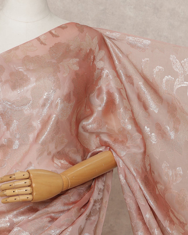 Dusty Rose Premium French Pure Silk Chiffon Saree Fabric – 5.5 Meters Length, Width 110 Cms, Made in France-D25624 Regal Fabrics