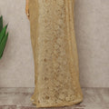 Gold French Metallic Chantilly Lace Saree
