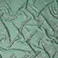 Mint Emerald Floral Silk Satin Fabric 110cm