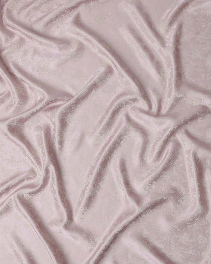 Dusty Mauve Floral Silk Satin Fabric 110cm