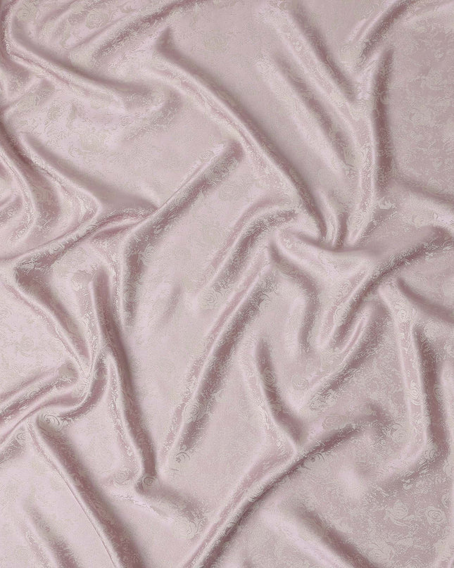 Dusty Mauve Floral Silk Satin Fabric 110cm