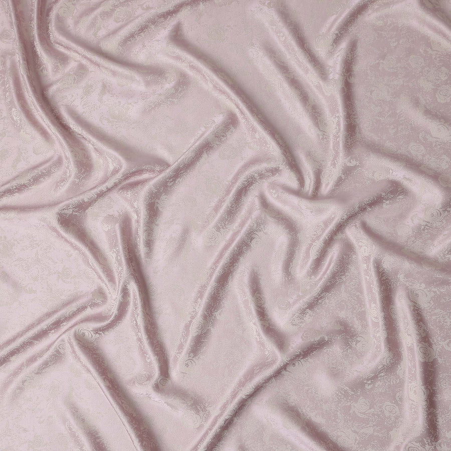 Dusty Mauve Floral Silk Satin Fabric 110cm