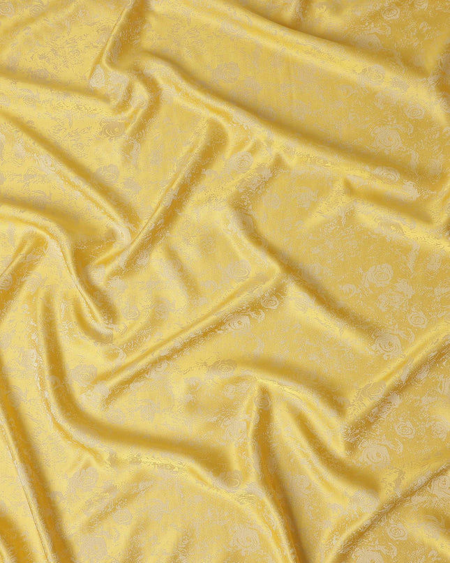Golden Sunflower Floral Silk Satin Fabric 110cm