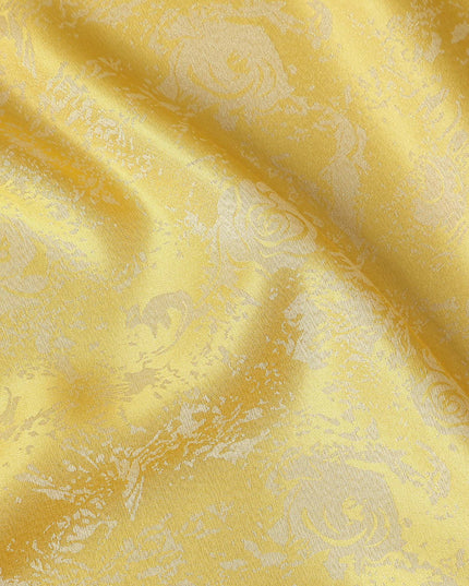 Golden Sunflower Floral Silk Satin Fabric 110cm