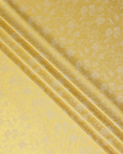 Golden Sunflower Floral Silk Satin Fabric 110cm