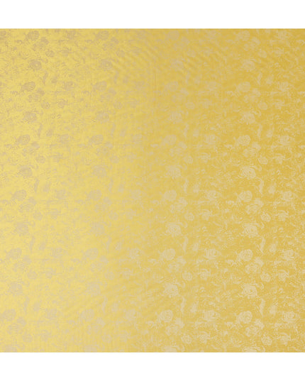 Golden Sunflower Floral Silk Satin Fabric 110cm