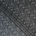 Steel Slate Floral Silk Satin Fabric 110cm
