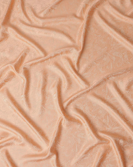 Apricot Peach Abstract Silk Satin Fabric 110cm