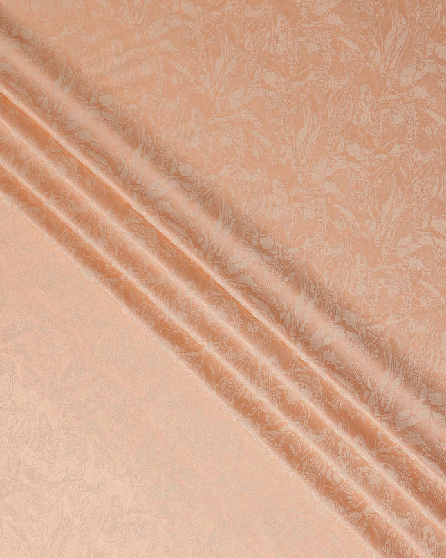 Apricot Peach Abstract Silk Satin Fabric 110cm