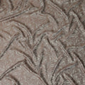 Mushroom Taupe Abstract Silk Satin Fabric 110cm