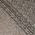 Mushroom Taupe Abstract Silk Satin Fabric 110cm