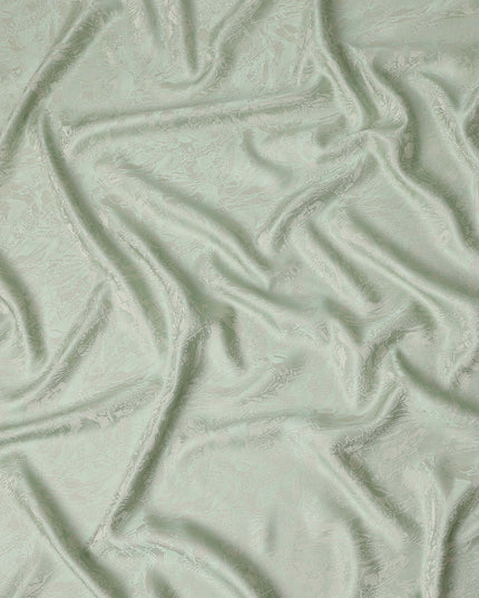 Sage Mint Abstract Silk Satin Fabric 110cm