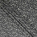 Charcoal Olive Abstract Silk Satin Fabric 110cm