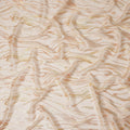 Champagne Beige Premium Pure Silk Chiffon Fabric with Metallic Lurex Design 110 Cms Width, Made in South Korea-D25858