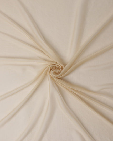 Ivory Cream Silk Chiffon Fabric 110cm | Regal Fabrics