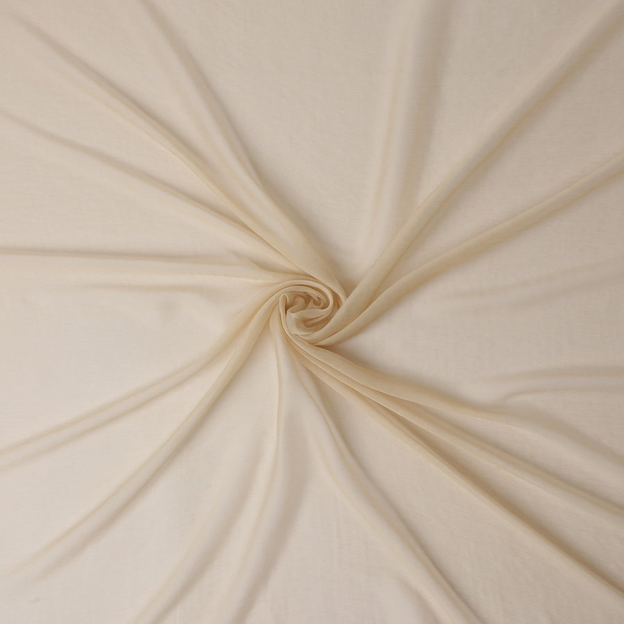 Ivory Cream Silk Chiffon Fabric 110cm | Regal Fabrics