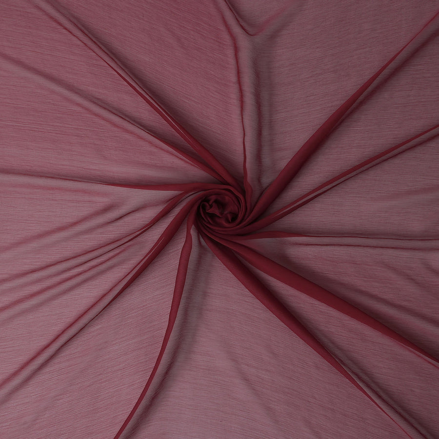 Burgundy Maroon Silk Chiffon Fabric 110cm | Regal Fabrics