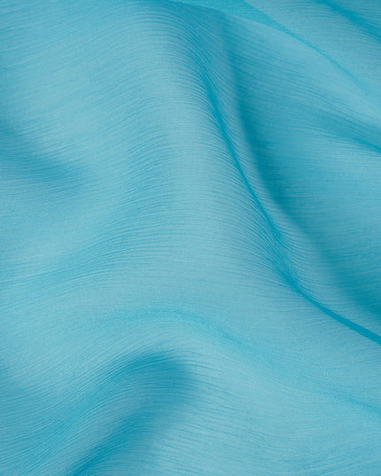 Turquoise Cyan Blue Silk Chiffon Fabric 110cm | Regal Fabric