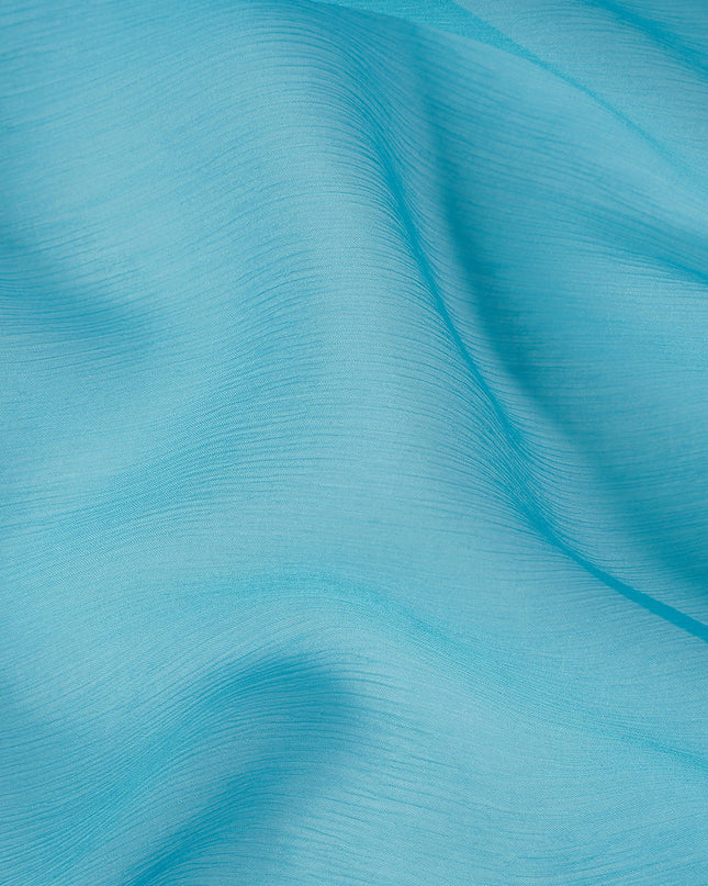 Turquoise Cyan Blue Silk Chiffon Fabric 110cm | Regal Fabric