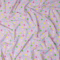 Lilac Lavender Polka Dot Pure Cotton Voile 110cm