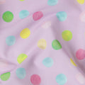 Lilac Lavender Polka Dot Pure Cotton Voile 110cm
