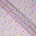 Lilac Lavender Polka Dot Pure Cotton Voile 110cm