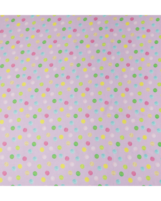 Lilac Lavender Polka Dot Pure Cotton Voile 110cm