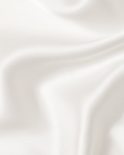 Ivory White Premium Pure Silk Satin Fabric Solid Plain Smooth Finish 110 Cms Wide Luxury Dressmaking Material From China-D27489