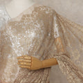 Rose Gold Premium French Metallic Chantilly Lace Saree – 5.5 Meters Fabric Length, Width 110 cm, Imported from France  & Blouse Not Included-D26584 Regal Fabrics